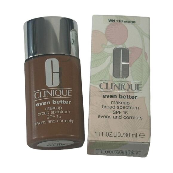 Clinique Even Better Foundation SPF 15 WN 118 Amber 1 Fl Oz Full Size - Picture 1 of 8